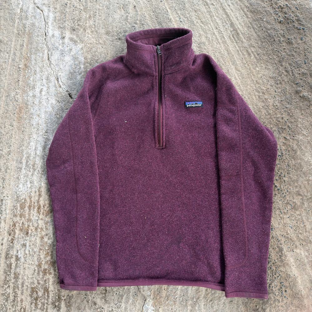 Patagonia Better Sweater 1/4 Zip Fleece Maroon M Outdoor Knit Pullover Jacket
